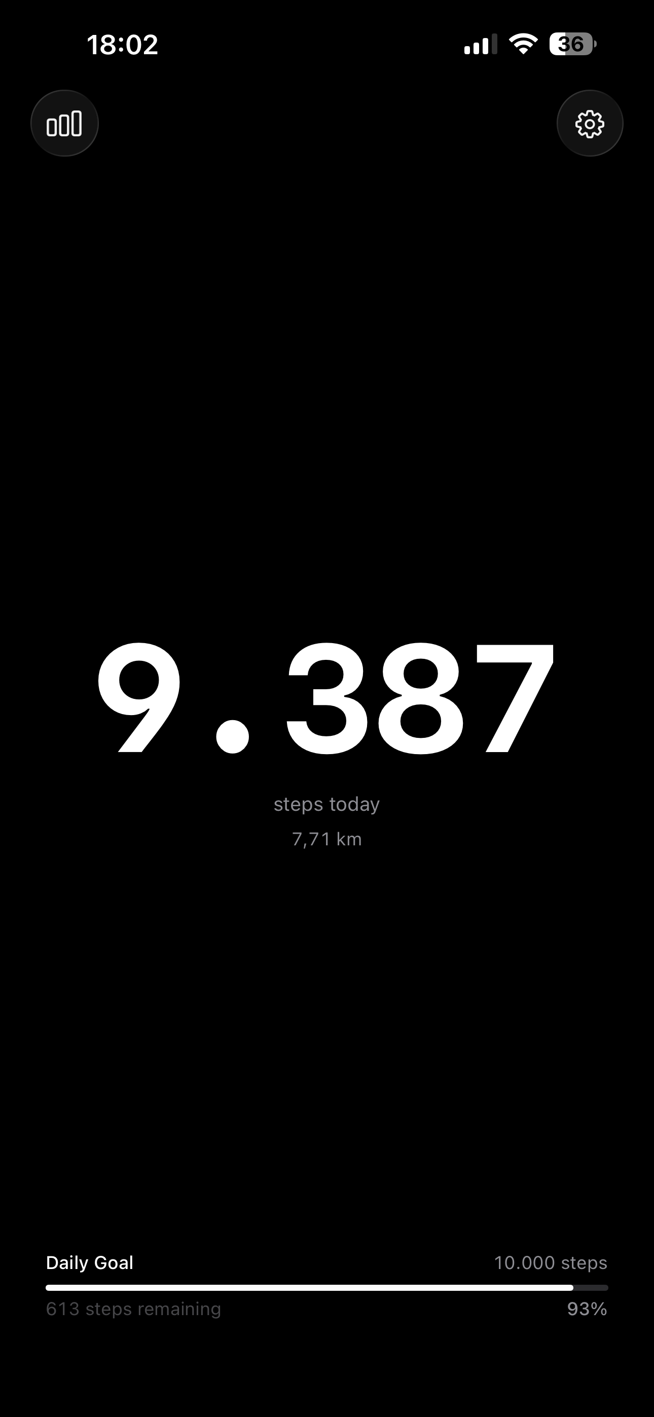 JustSteps App Screenshot